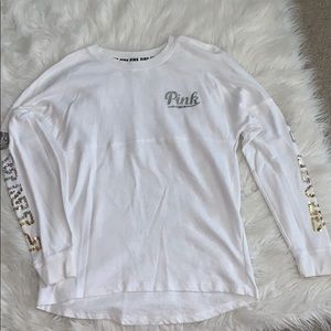 Pink Victoria Secret sequence long sleeve